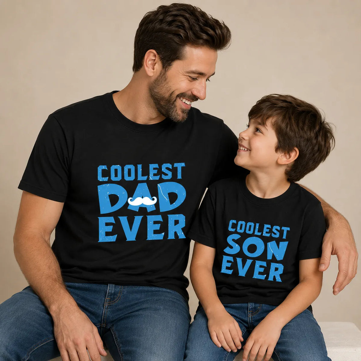 Coolest Dad Ever Coolest Son Ever matching t-shirt set lifestyle KayoBaby