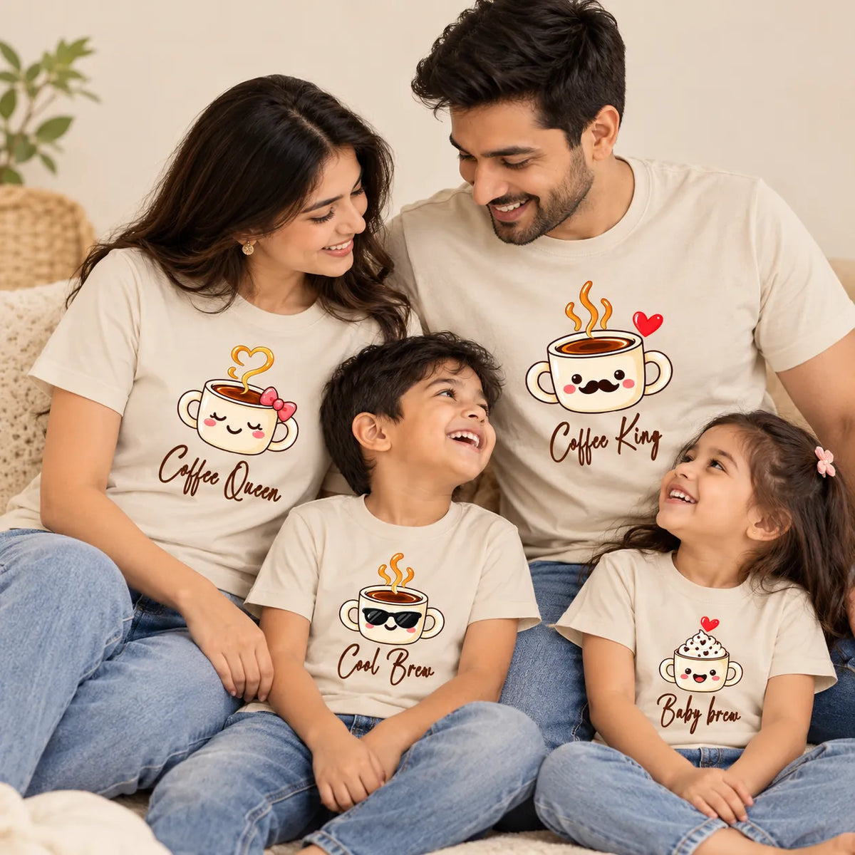 Coffee Couple & Baby Matching T-Shirts – Coffee Family Set | KayoBaby