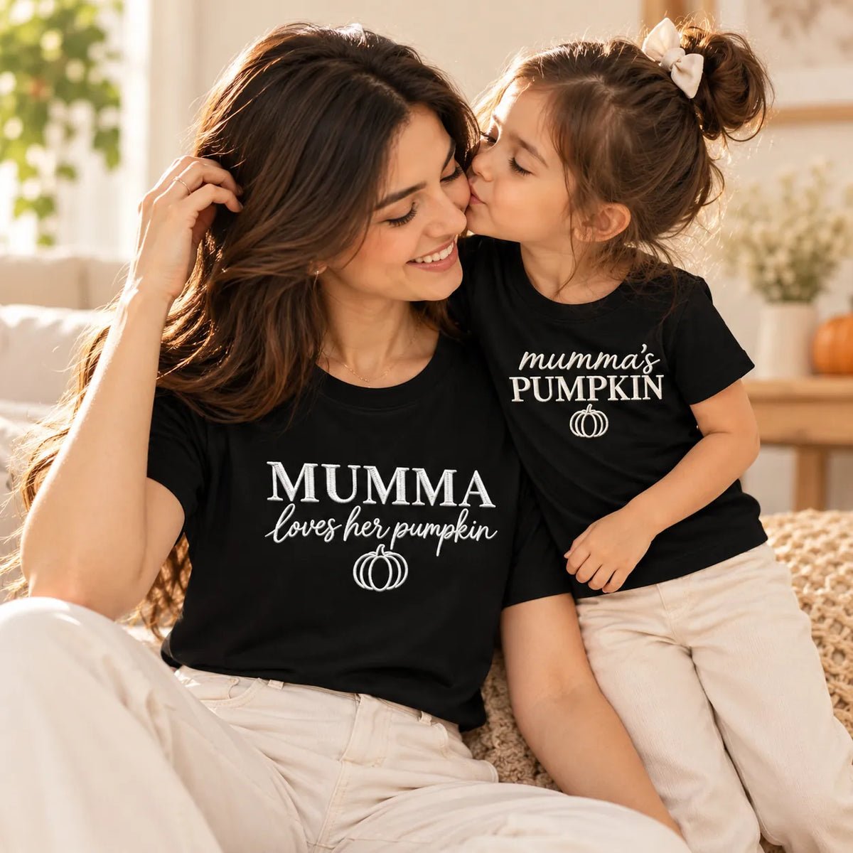 Mumma’s Pumpkin Matching T-Shirts – Cute Mom and Baby Autumn Twinning Set