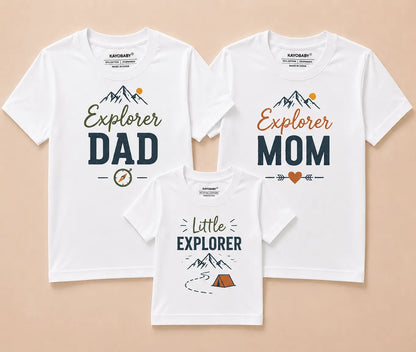 Explorer Dad, Explorer Mom & Little Explorer Matching Family T-Shirts
