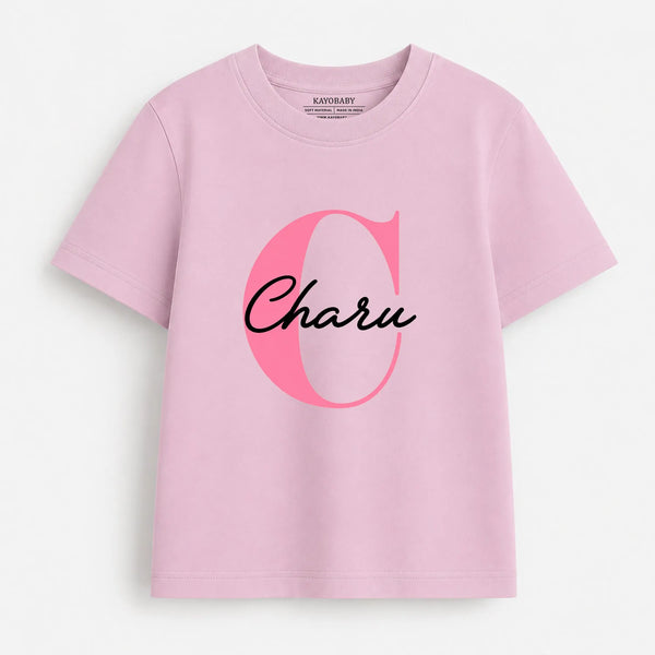Personalized Initial Name T-Shirt for Kids | Custom Letter & Name Tee