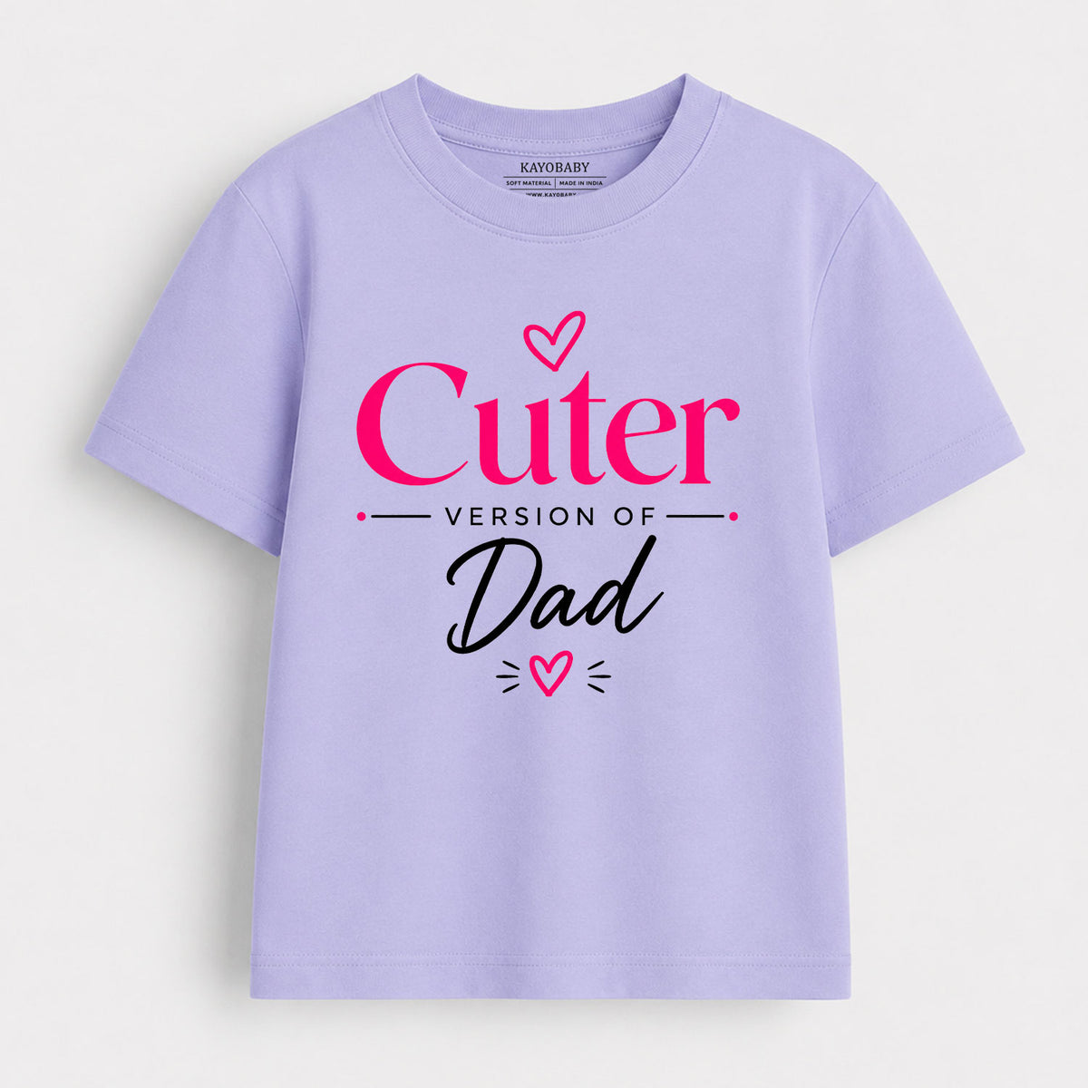 Cuter Version of Dad kids t-shirt lavender KayoBaby