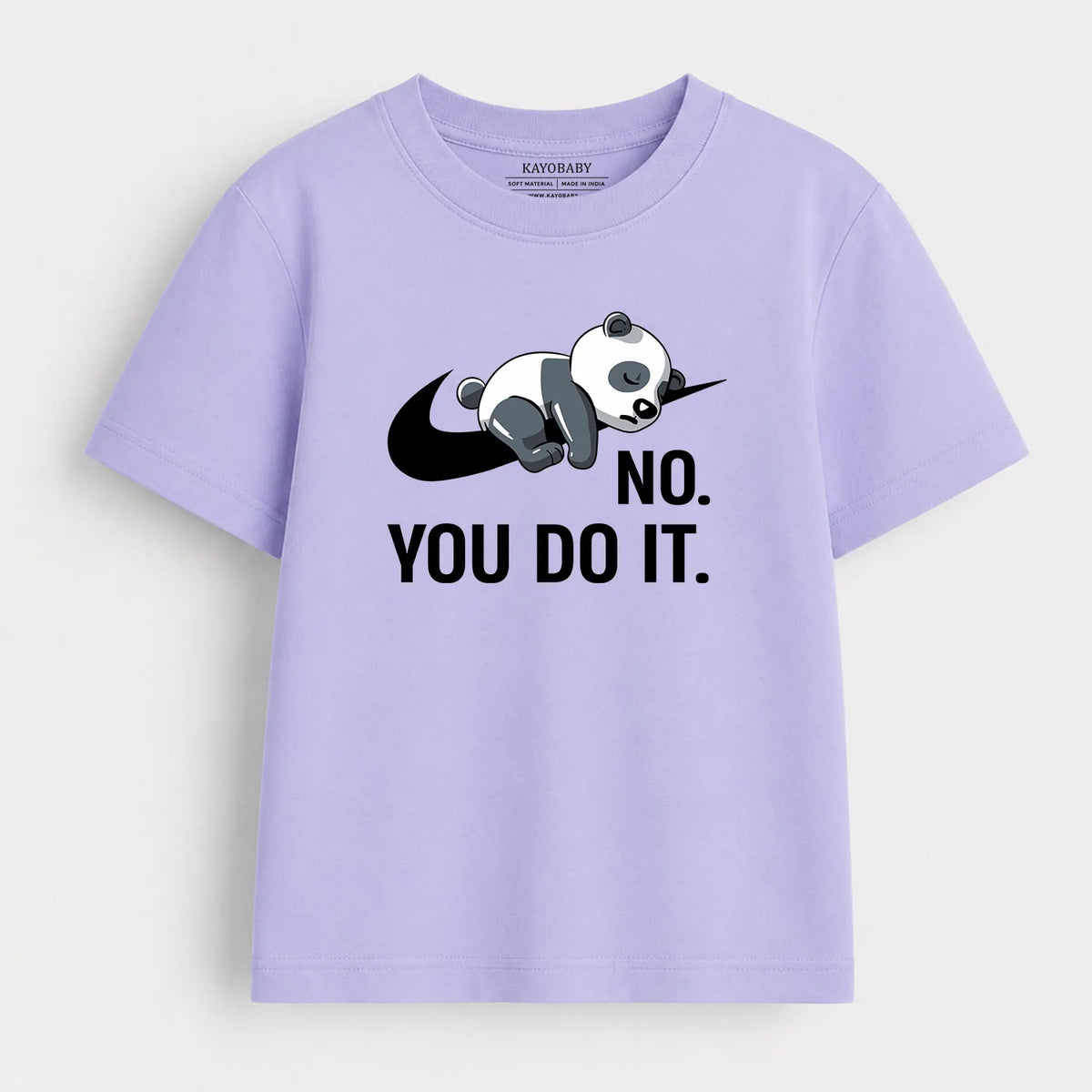 No You Do It sibling kids t-shirt lavender KayoBaby