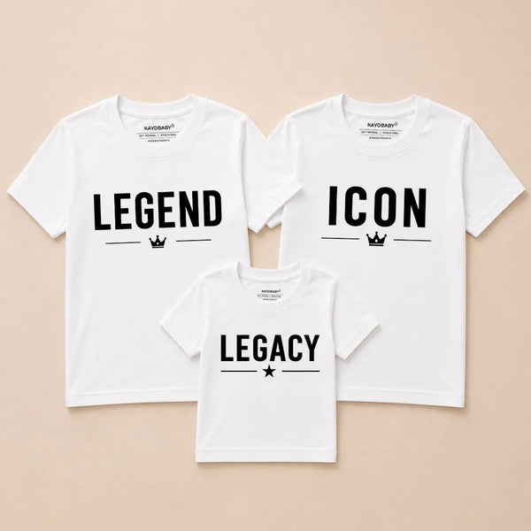 Legend, Icon & Legacy Matching Family T-Shirts