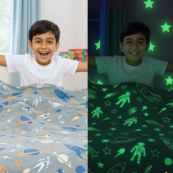 KayoBaby Magical Glow-in-the-Dark Blanket Rocket Adventure day view India