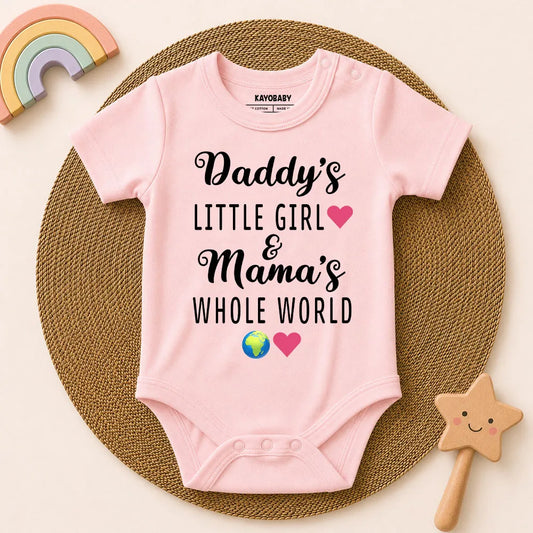 Daddy's Little Girl and Mama's Whole World Cotton Romper