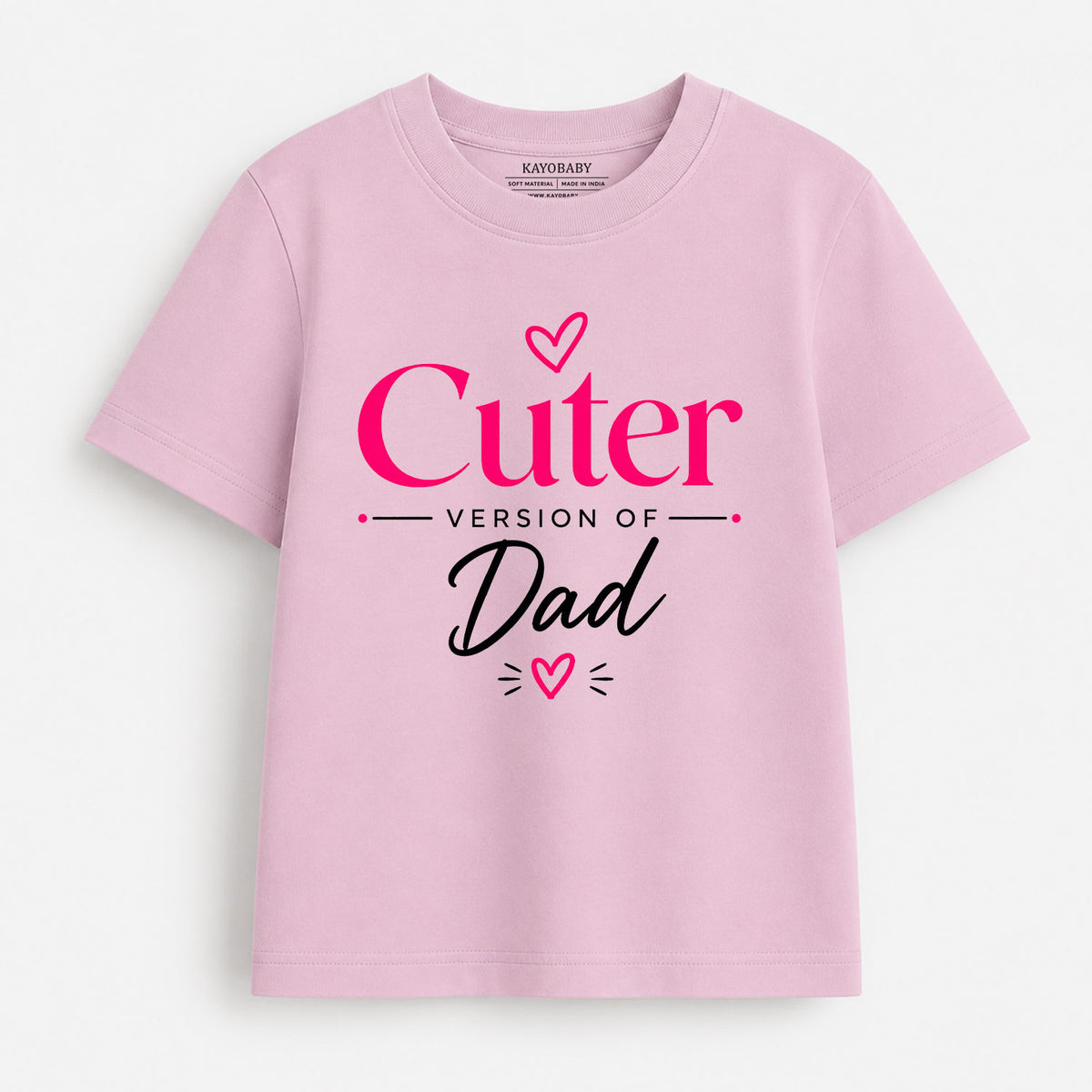 Cuter Version of Dad kids t-shirt pink KayoBaby