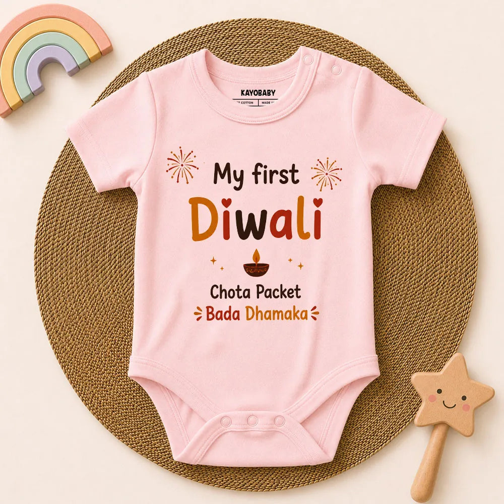 My First Diwali – Chota Packet Bada Dhamaka Baby Romper