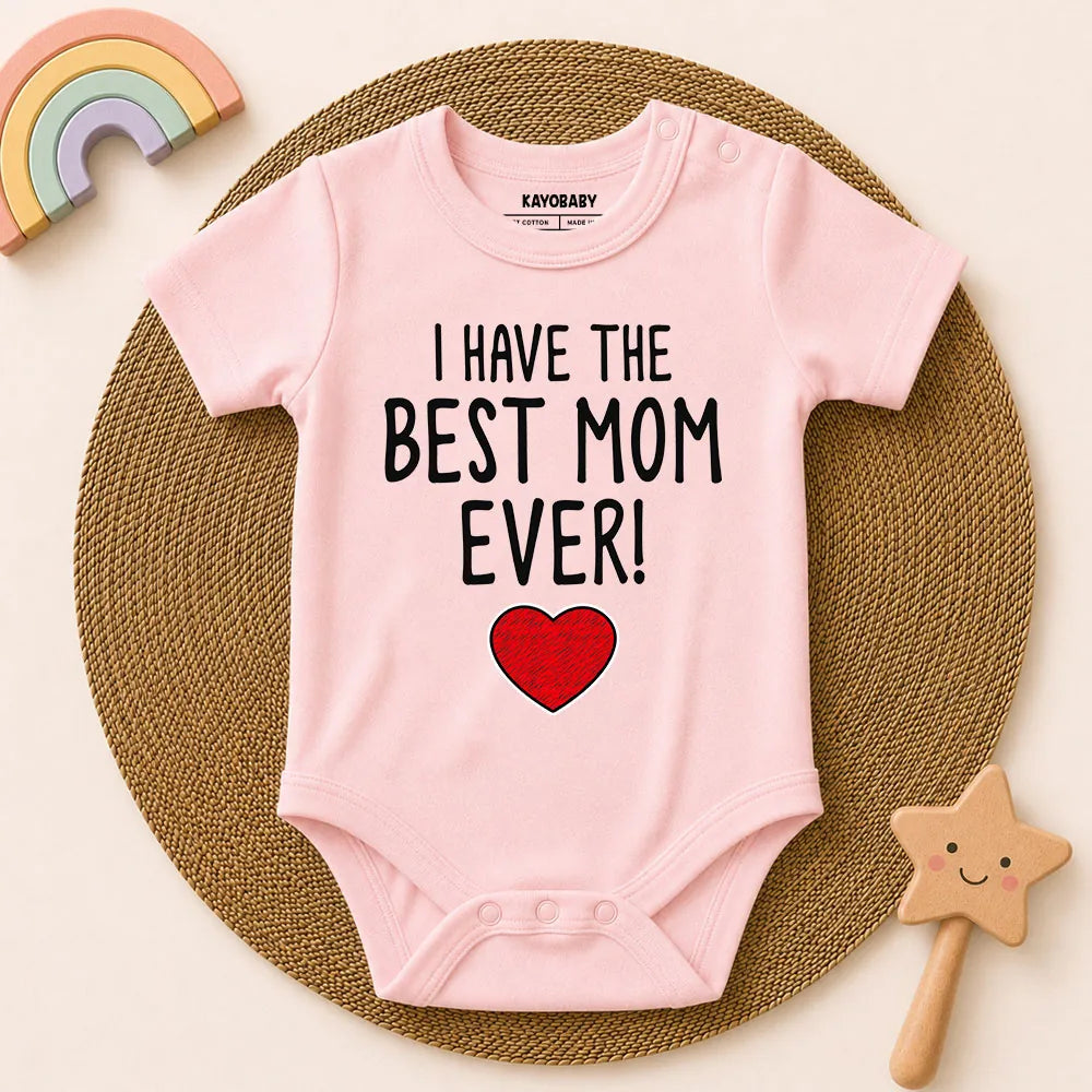 I Love My Daddy & I Have The Best Mom Ever Baby Romper Combo Set