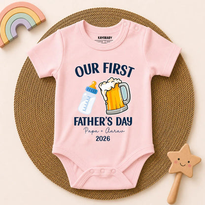 Our First Father's Day Personalized Baby Romper