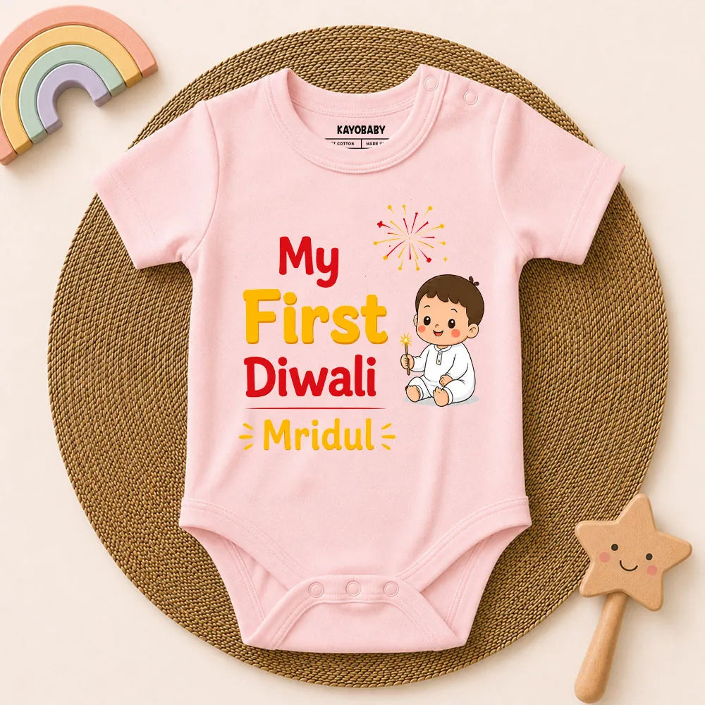 My First Diwali Personalized Baby Romper