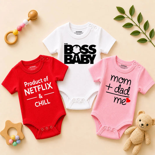 Little Boss Baby Romper Combo Set (Pack of 3)