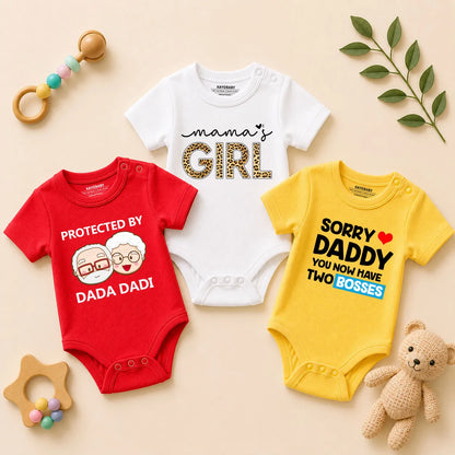 Princess of the Family Baby Romper Combo Set (Pack of 3)