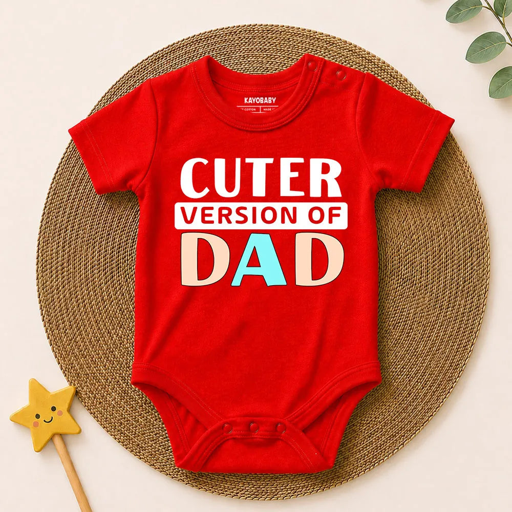 Mama’s Boy & Cuter Version of Dad Baby Romper Combo Set (Pack of 3)