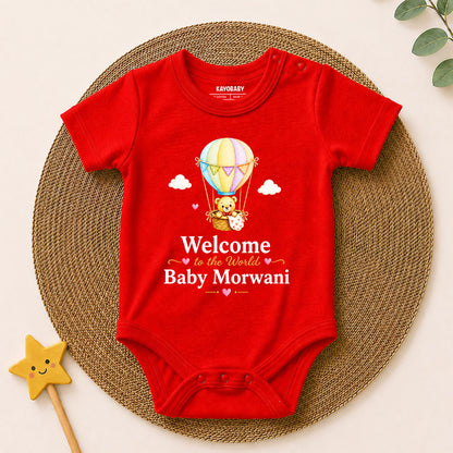 Personalized Welcome to the World Baby Romper – Custom Baby Name Newborn Outfit