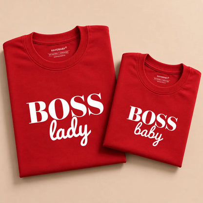 Boss Lady & Boss Baby Matching Mother and Baby T-Shirt Combo
