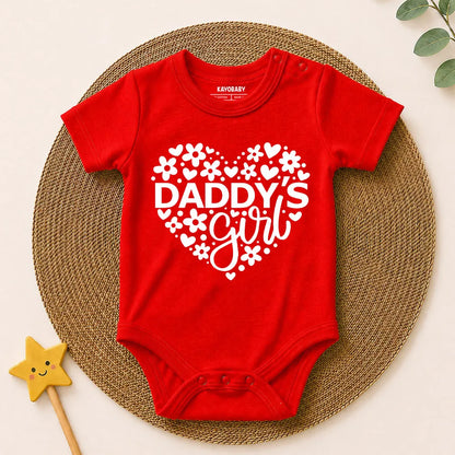 Best Mom Ever & Daddy’s Girl Baby Romper Combo Set (Pack of 3)