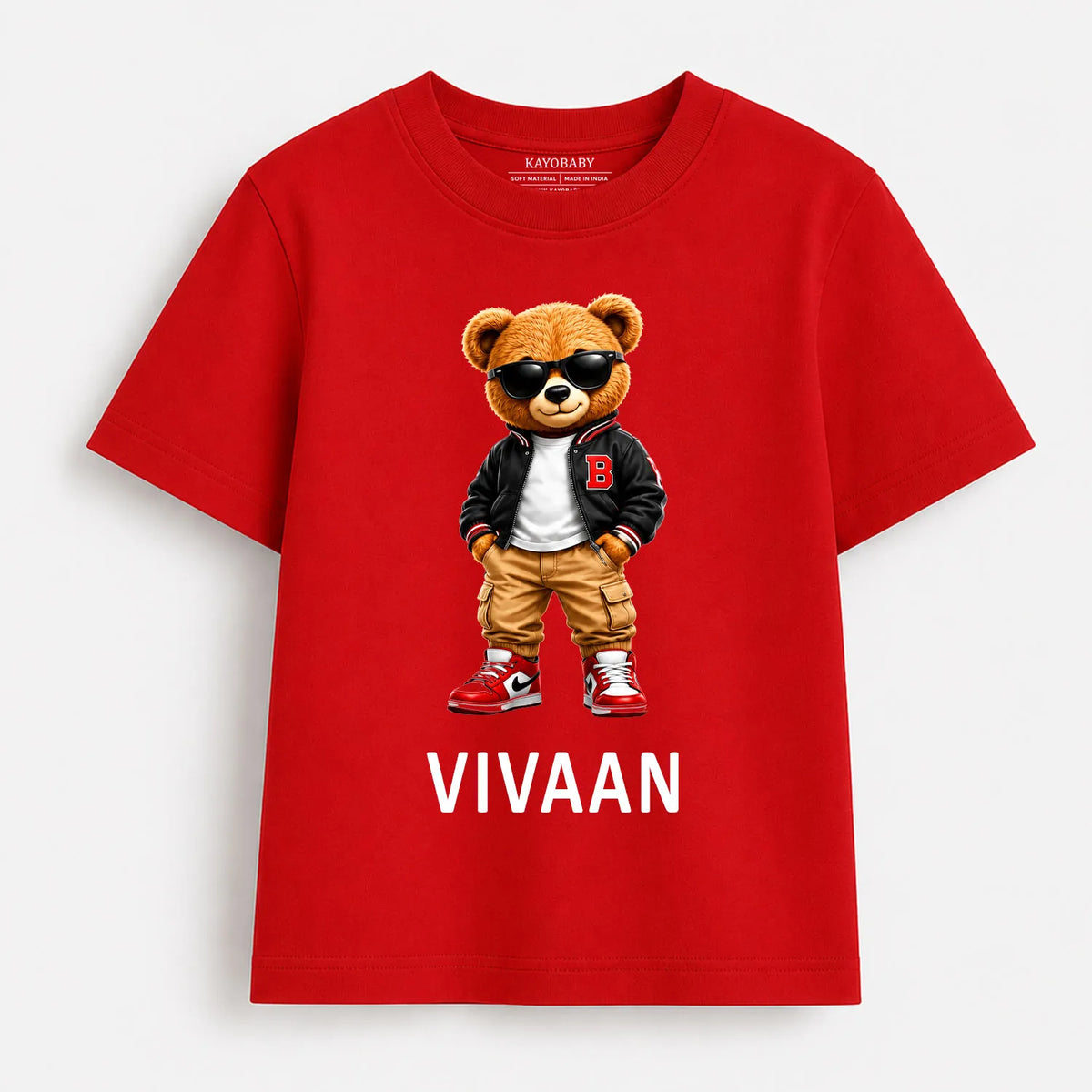 Personalized Kids T-Shirt Combo Pack of 4 | Custom Name Cotton Half Sleeve Tees for Boys