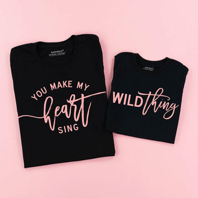 You Make My Heart Sing Wild Things matching t-shirt set KayoBaby India