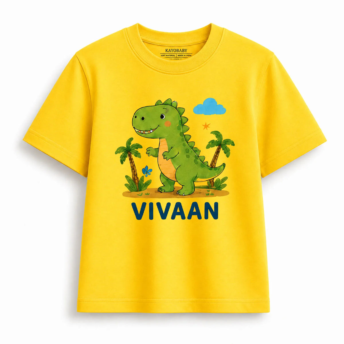 Personalized Kids T-Shirt Combo Pack of 4 | Custom Name Cotton Half Sleeve Tees for Boys