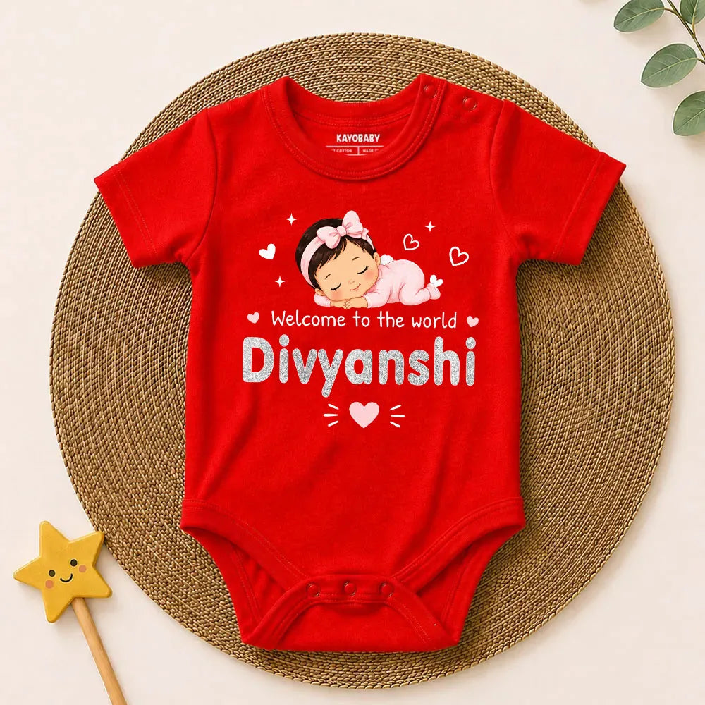 Welcome to the world - Personalized Baby Romper