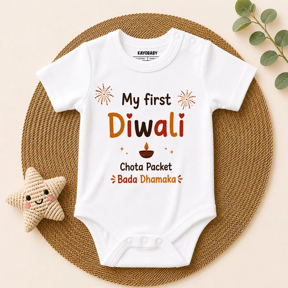 My First Diwali – Chota Packet Bada Dhamaka Baby Romper