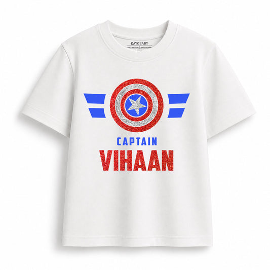 Superhero Captain Name Customized T-shirt