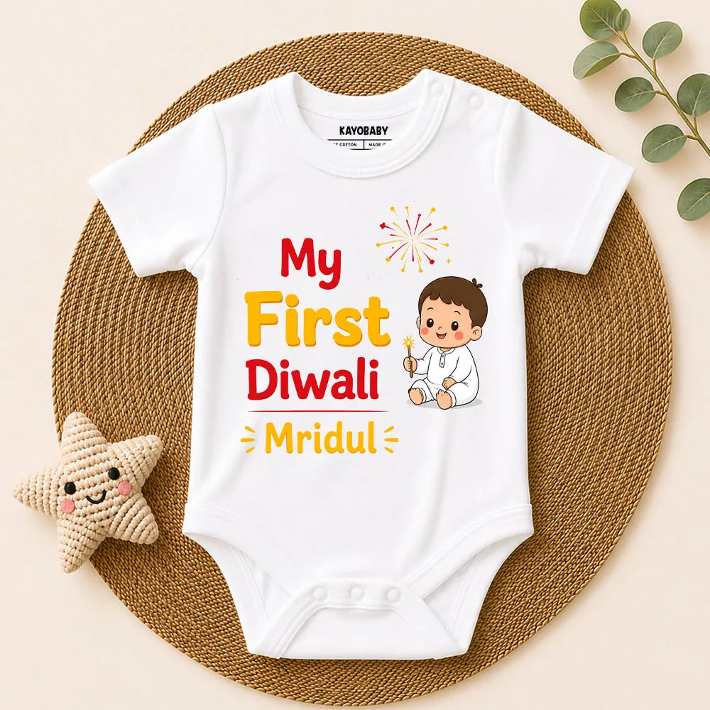 My First Diwali Personalized Baby Romper