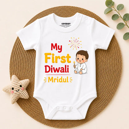 My First Diwali Personalized Baby Romper
