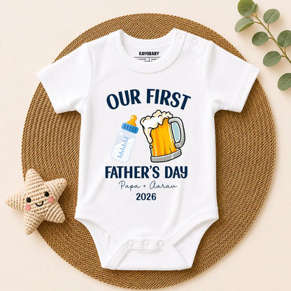 Our First Father's Day Personalized Baby Romper