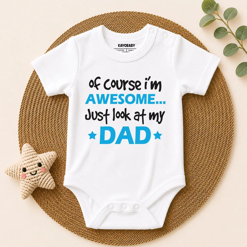Awesome Like Mom & Awesome Like Dad Baby Romper Combo Set