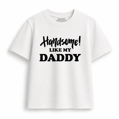 Handsome Like My Daddy baby romper white KayoBaby