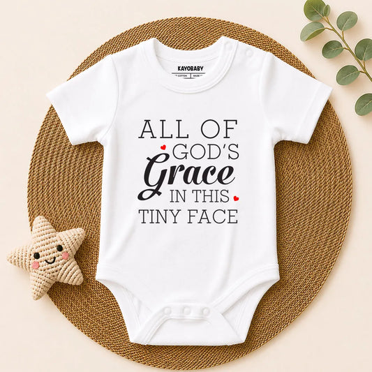 All of God's grace baby romper