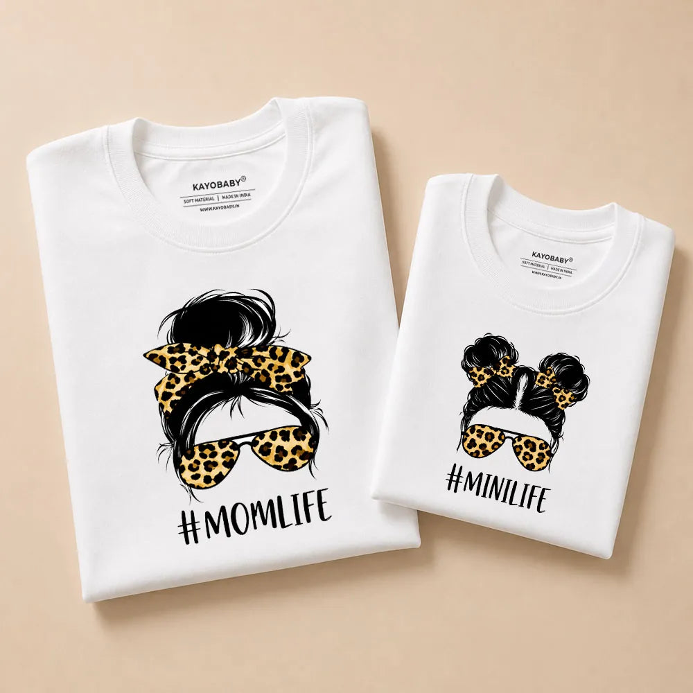 MomLife MiniLife matching mom daughter t-shirt combo white KayoBaby India
