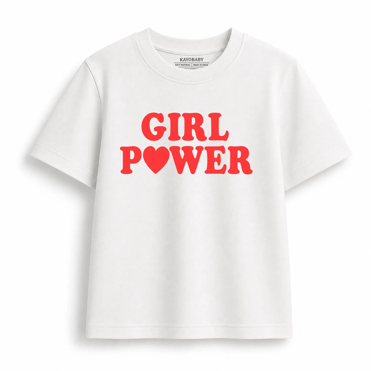 Girl Power kids t-shirt white KayoBaby