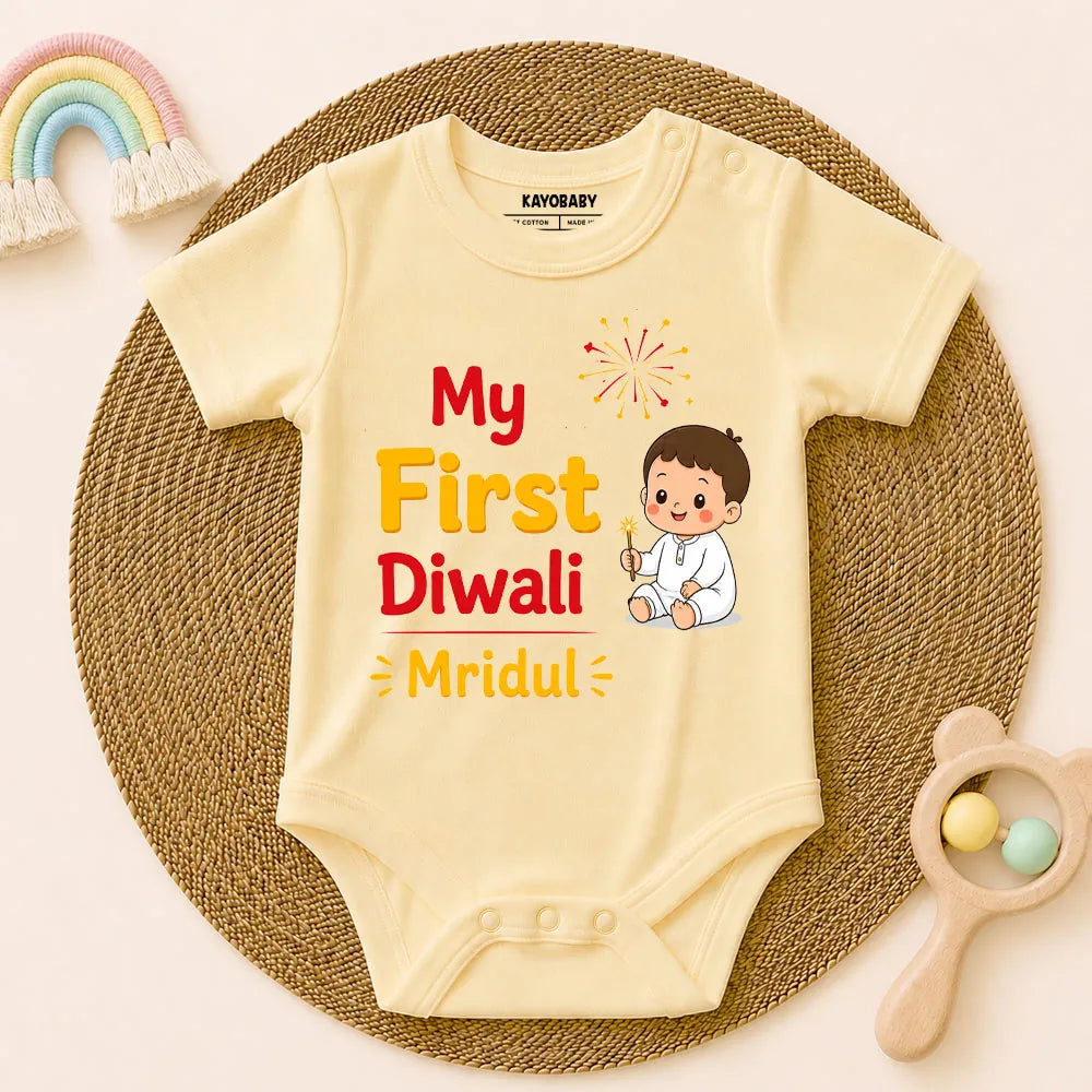 My First Diwali Personalized Baby Romper