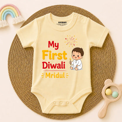 My First Diwali Personalized Baby Romper