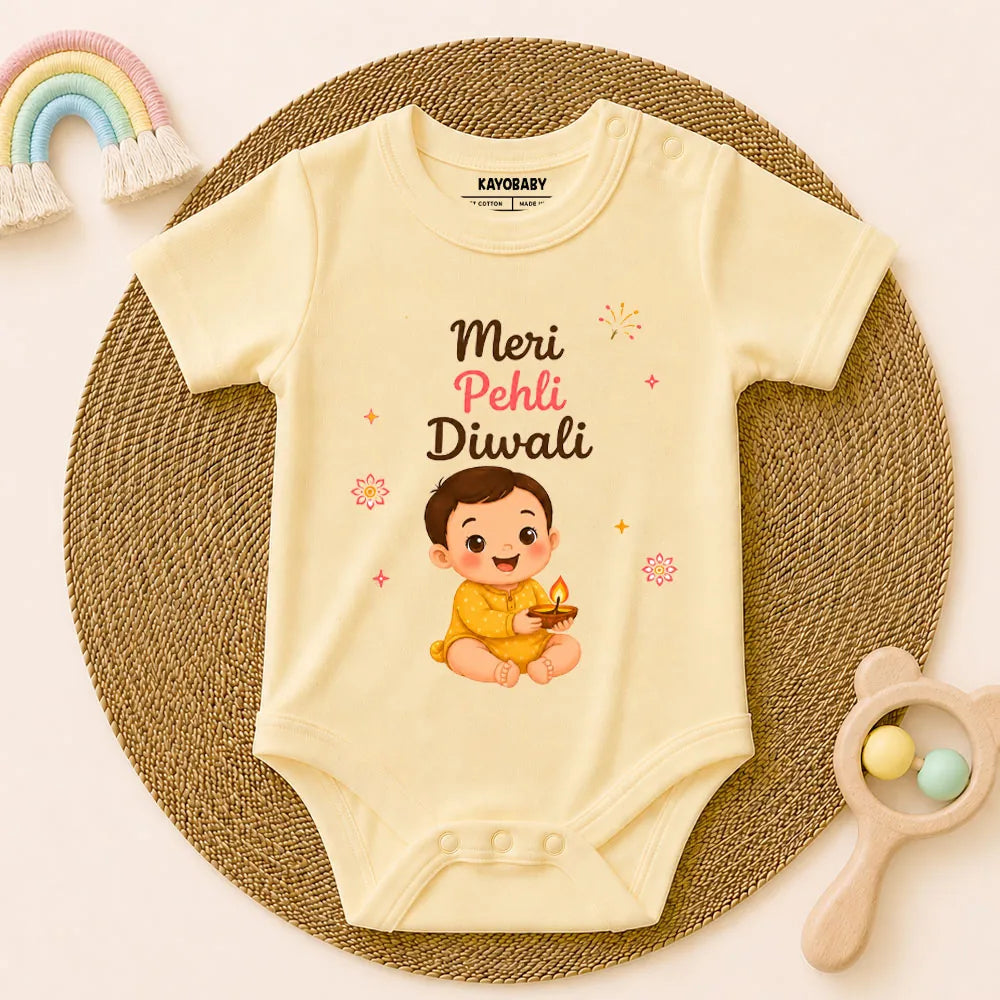 Meri Pehli Diwali Baby Romper