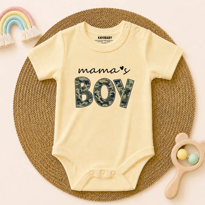 Mama’s Boy & 100% Perfection Baby Romper Combo Set (Pack of 3)