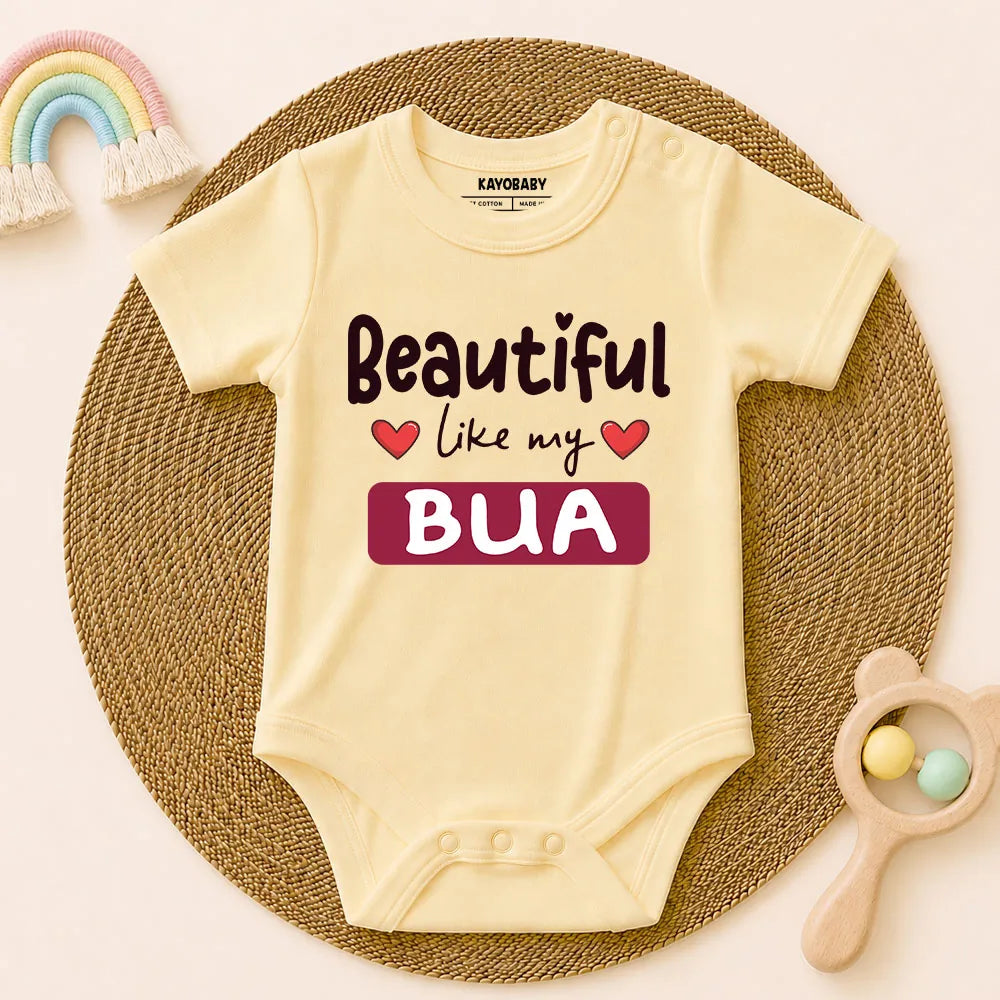 Beautiful Like My Bua Baby Romper