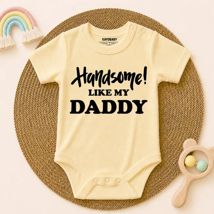 Mama’s Boy & Handsome Like My Daddy Baby Romper Combo Set