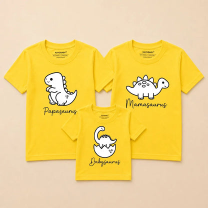Our Little Dinosaurus family matching t-shirt combo yellow KayoBaby
