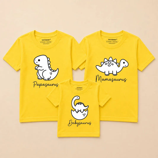 Our Little Dinosaurus Family Matching T-Shirt Combo Set (Pack of 3)