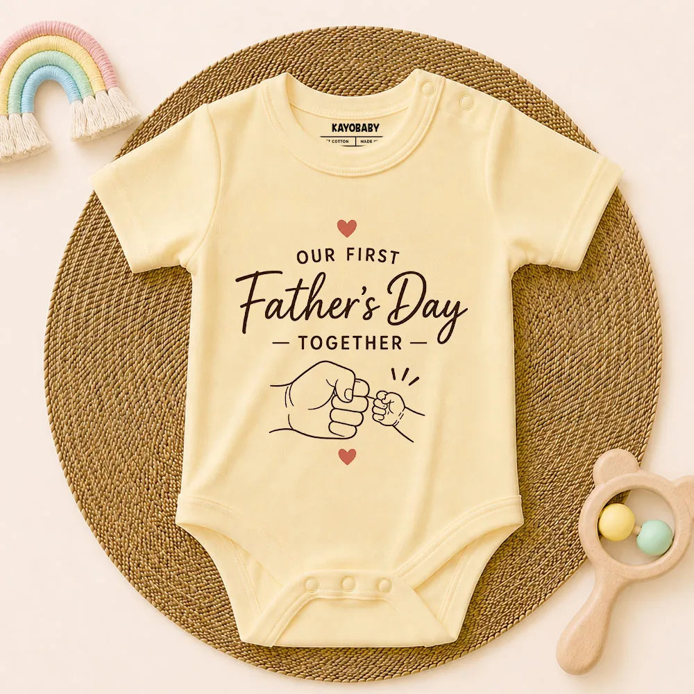 Our First Father's Day Together Baby Romper