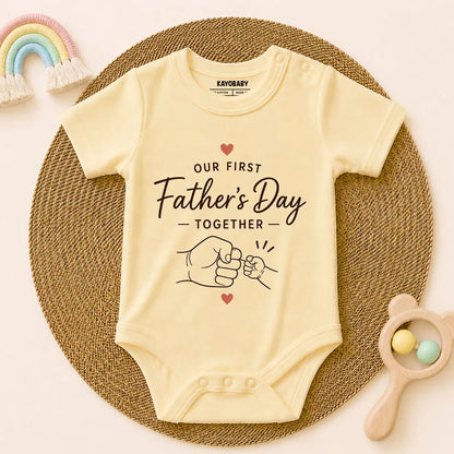 Our First Father's Day Together Baby Romper