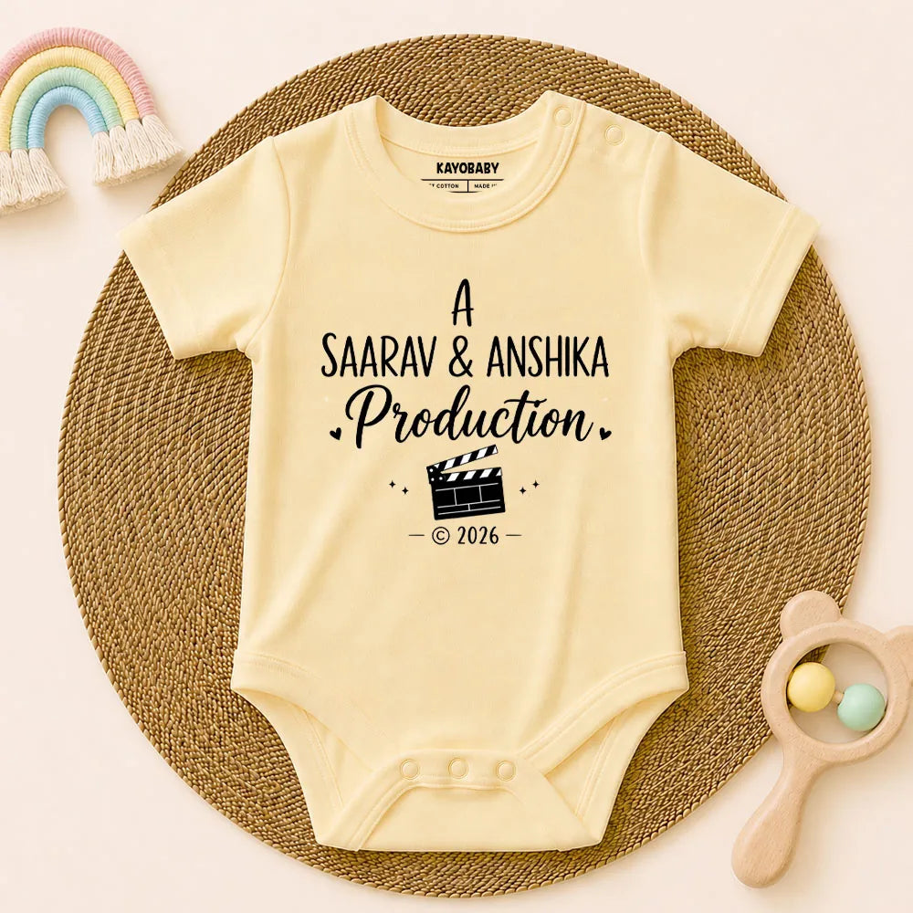 A Couple name Production Baby Romper | Cute Movie-Themed Baby Outfit