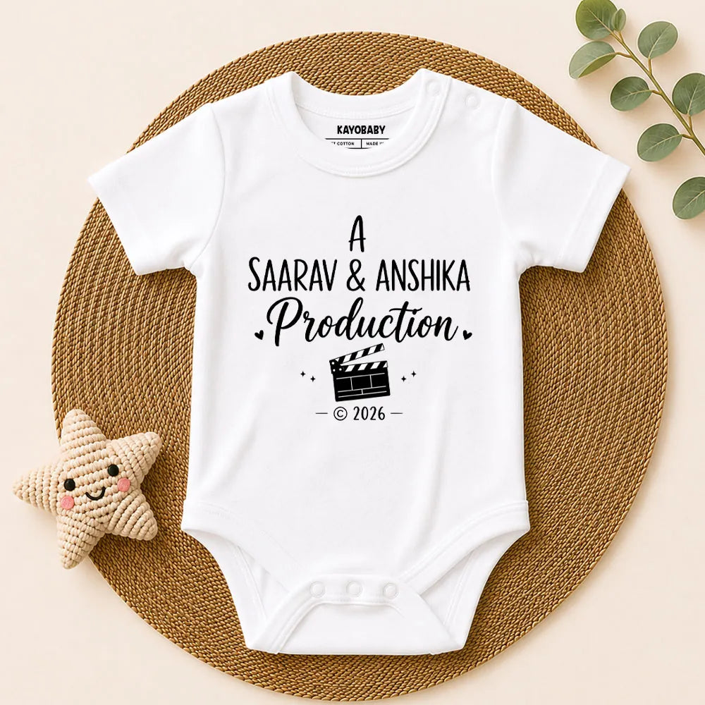 A Couple name Production Baby Romper | Cute Movie-Themed Baby Outfit