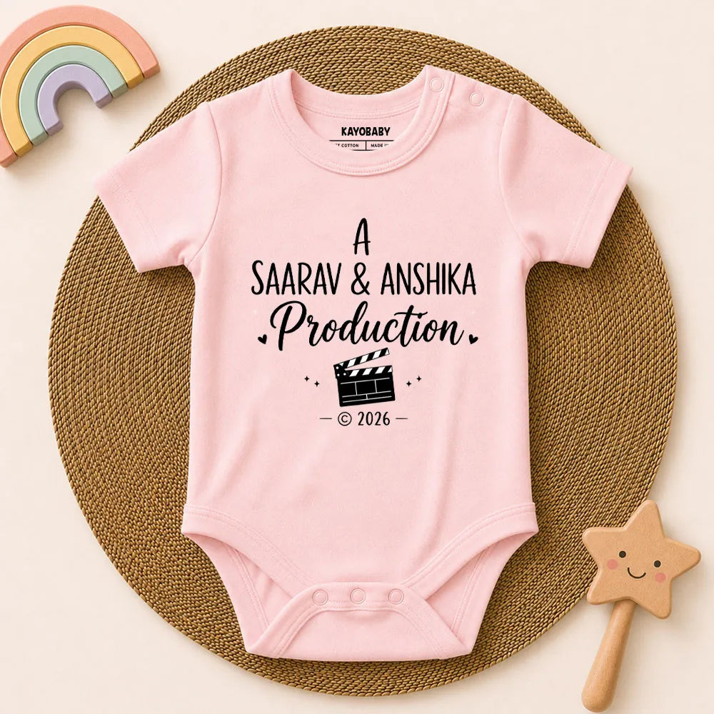 A Couple name Production Baby Romper | Cute Movie-Themed Baby Outfit