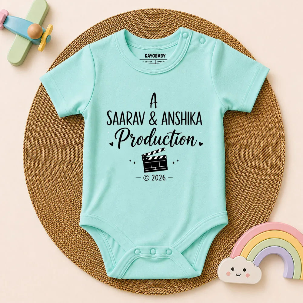A Couple name Production Baby Romper | Cute Movie-Themed Baby Outfit