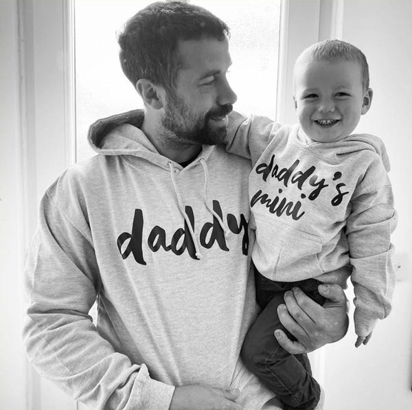 Daddy and Daddy's Mini matching hoodies combo 1 KayoBaby India